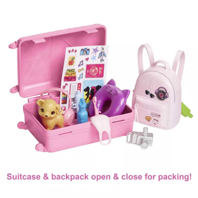 Boneca e acessórios Barbie Dreamhouse Adventures, conjunto de viagem 