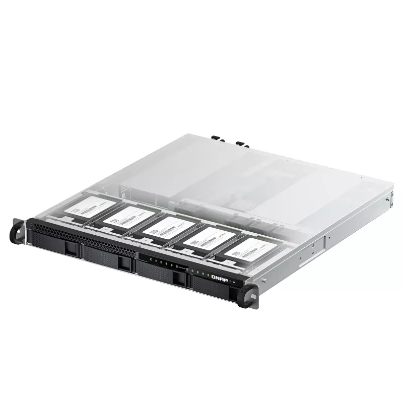 QNAP TS-h987XU-RP NAS Rack (1U) Intel Xeon E E-2334 16 GB DDR4 QuTS hero Black, Prateado