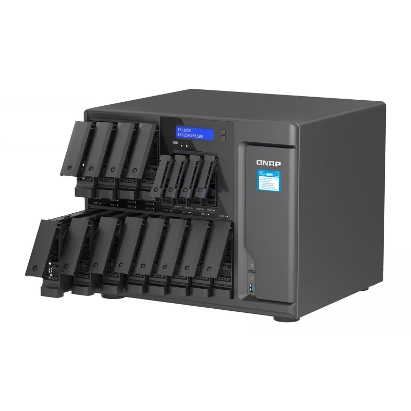 QNAP TS-1655 NAS Torre Intel Atom® C5125 8 GB DDR4 0 TB QNAP Turbo System Preto