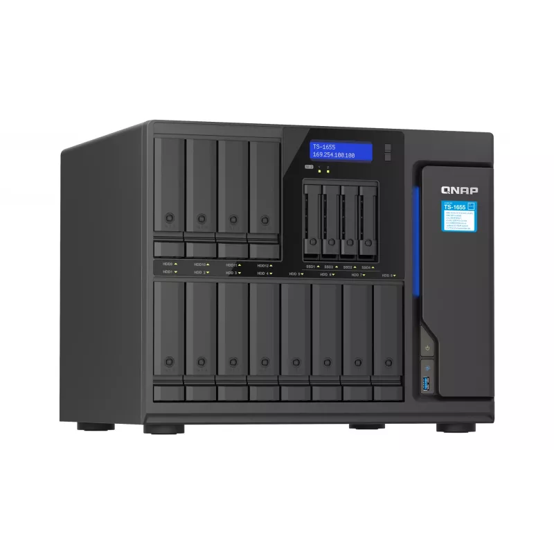 QNAP TS-1655 NAS Torre Intel Atom® C5125 8 GB DDR4 0 TB QNAP Turbo System Preto