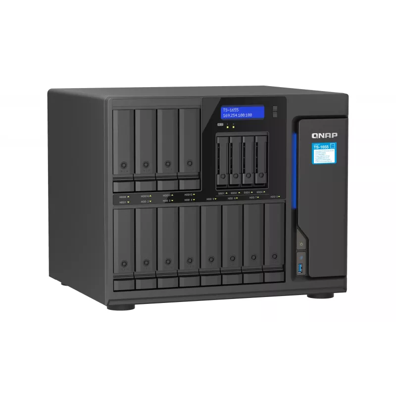 QNAP TS-1655 NAS Torre Intel Atom® C5125 8 GB DDR4 0 TB QNAP Turbo System Preto