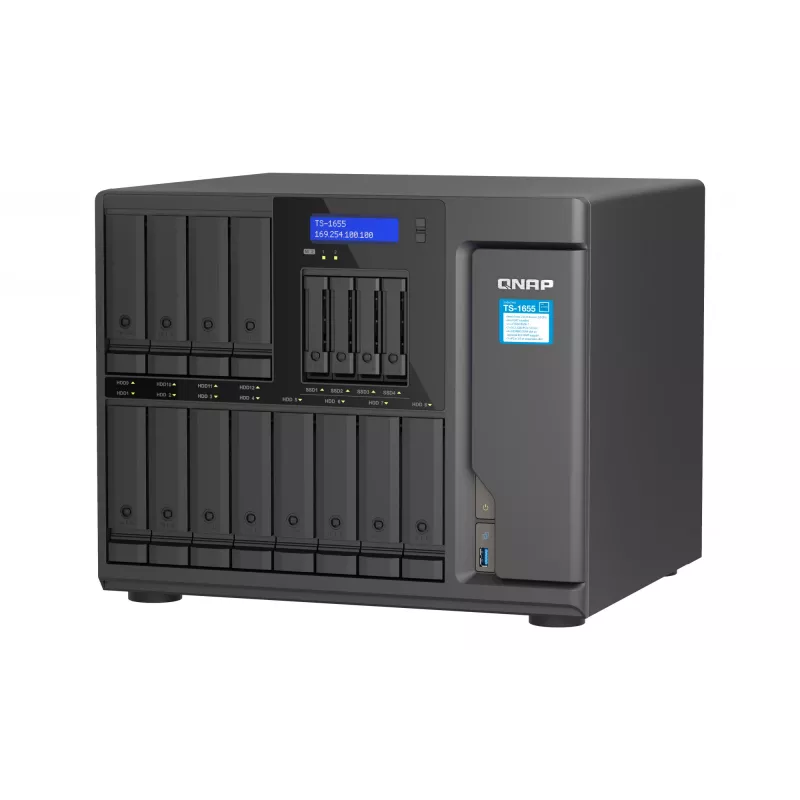 QNAP TS-1655 NAS Torre Intel Atom® C5125 8 GB DDR4 0 TB QNAP Turbo System Preto