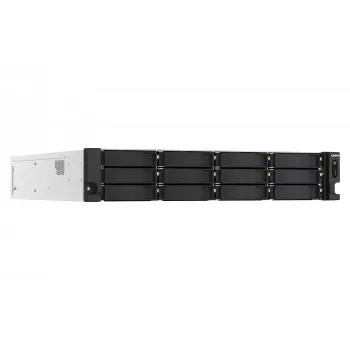 QNAP TS-h1887XU-RP NAS Rack (2U) Intel Xeon E E-2334 16 GB DDR4 0 TB QuTS hero Black, Branco
