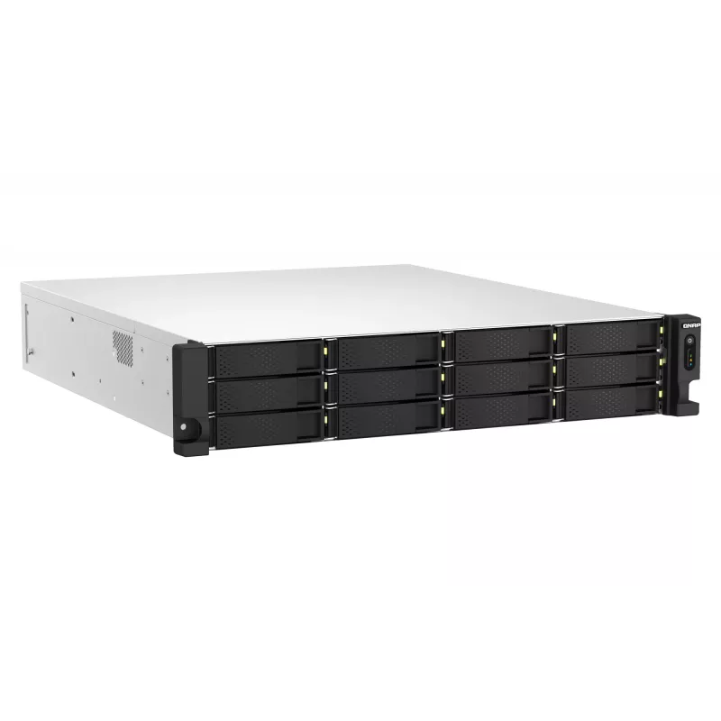 QNAP TS-h1887XU-RP NAS Rack (2U) Intel Xeon E E-2334 16 GB DDR4 0 TB QuTS hero Black, Branco