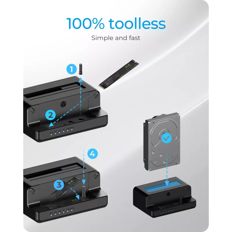 ICY BOX IB-2914MSCL-C31 USB 3.2 Gen 2 (3.1 Gen 2) Type-C Preto