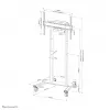 Carrinho de TV Neomounts FL55-875BL1 55-100 polegadas - motorizado - TÜV