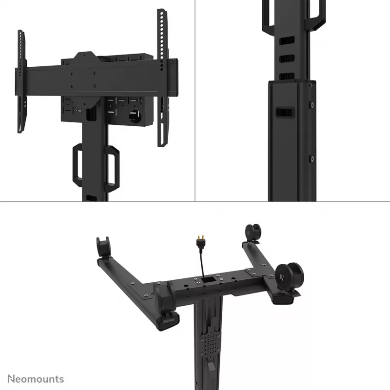 Carrinho de TV Neomounts FL50S-825BL1 37-75 polegadas - TÜV, preto, suporte de chão fixo, aço, 70 kg, 94 cm (37 polegadas), 190,5 cm (75 polegadas)