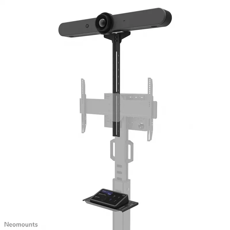 Neomounts Select AFLS-825BL1 kit de vídeo e multimédia (prateleira para câmara, prateleira AV, adaptador Logitech Rally Bar (Mini)) para FL50S-825BL1, máx. 9 kg, aço, preto