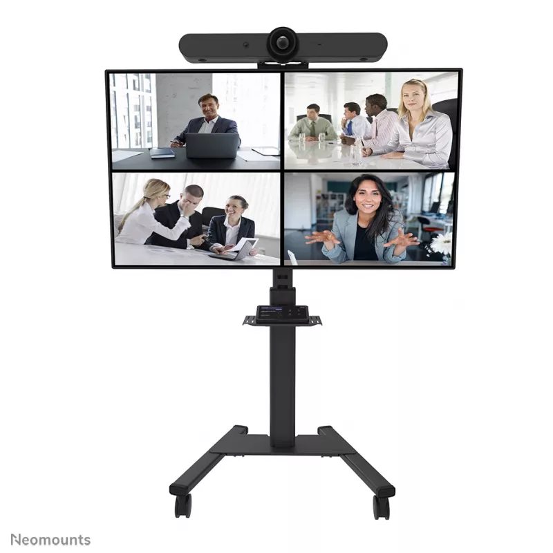 Neomounts Select AFLS-825BL1 kit de vídeo e multimédia (prateleira para câmara, prateleira AV, adaptador Logitech Rally Bar (Mini)) para FL50S-825BL1, máx. 9 kg, aço, preto