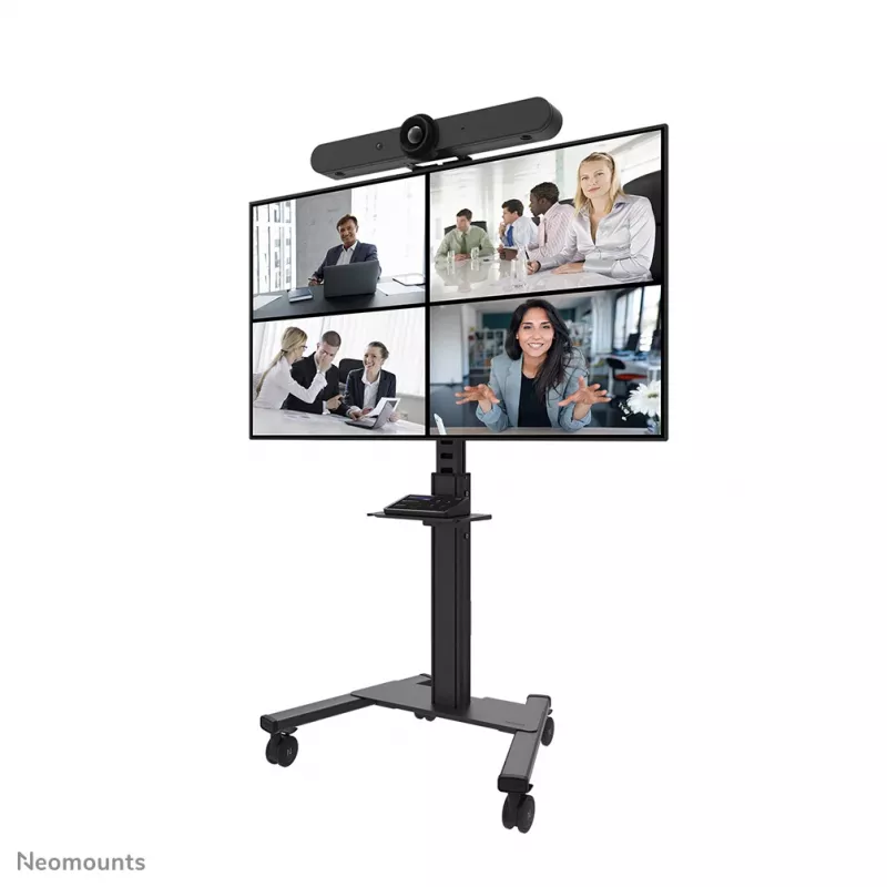 Neomounts Select AFLS-825BL1 kit de vídeo e multimédia (prateleira para câmara, prateleira AV, adaptador Logitech Rally Bar (Mini)) para FL50S-825BL1, máx. 9 kg, aço, preto