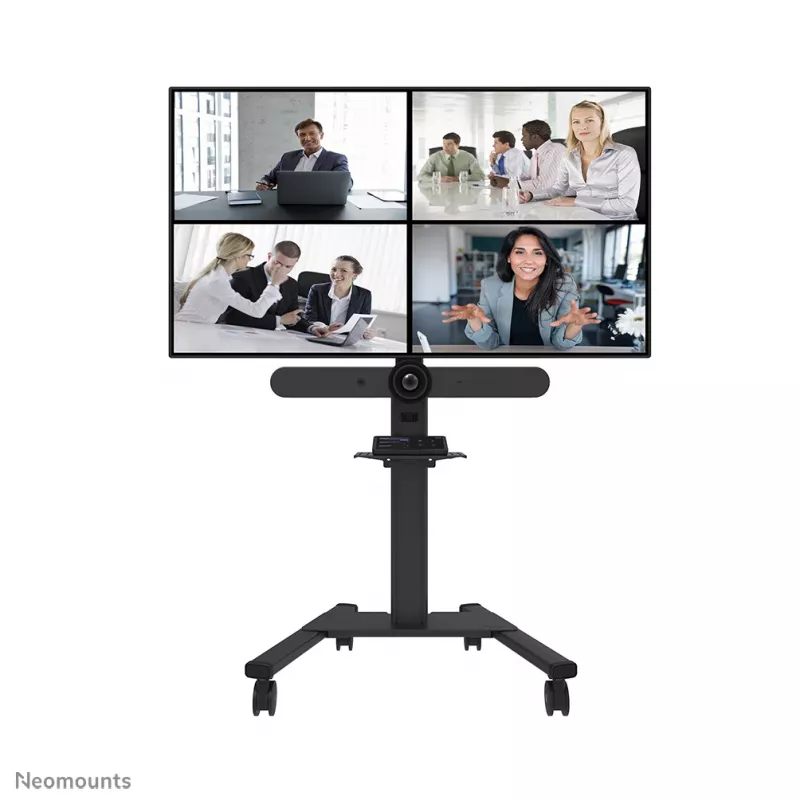 Neomounts Select AFLS-825BL1 kit de vídeo e multimédia (prateleira para câmara, prateleira AV, adaptador Logitech Rally Bar (Mini)) para FL50S-825BL1, máx. 9 kg, aço, preto
