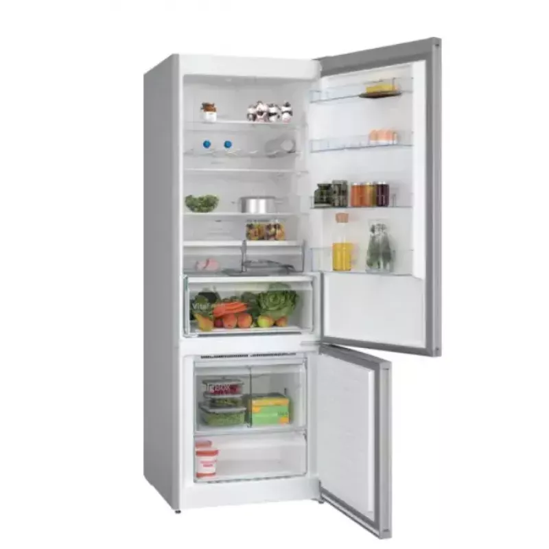 Combinado de frigorífico e congelador Bosch Serie 4 KGN56XLEB — independente, aço inoxidável, 508 L (400 L de refrigeração + 108 L de congelação), No Frost, ecrã LED
