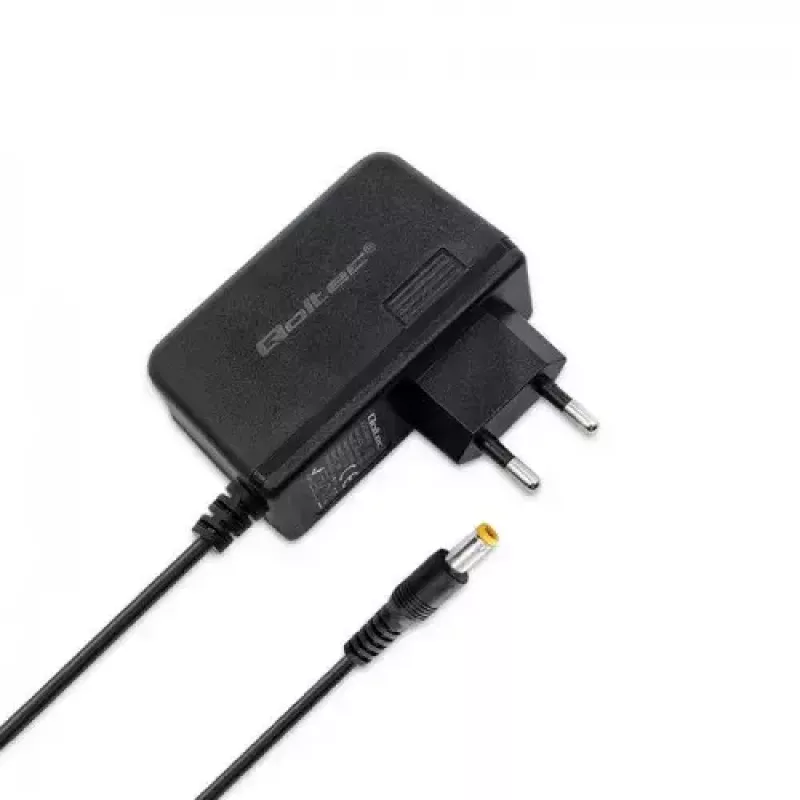Fonte de alimentação para interiores Qoltec 51028 18W preta 220-240V