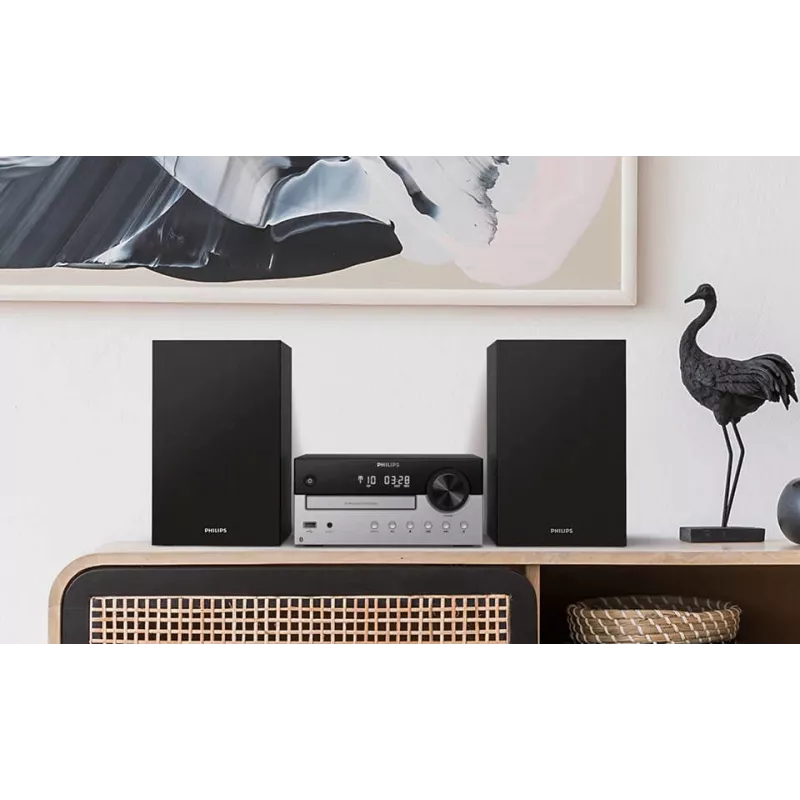 Micro sistema Hi-Fi Philips TAM4205 60 W preto, prateado