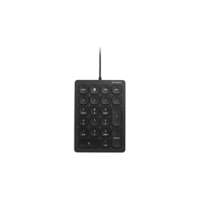 Teclado numérico com fios Kensington, USB, 21, portátil/PC, preto