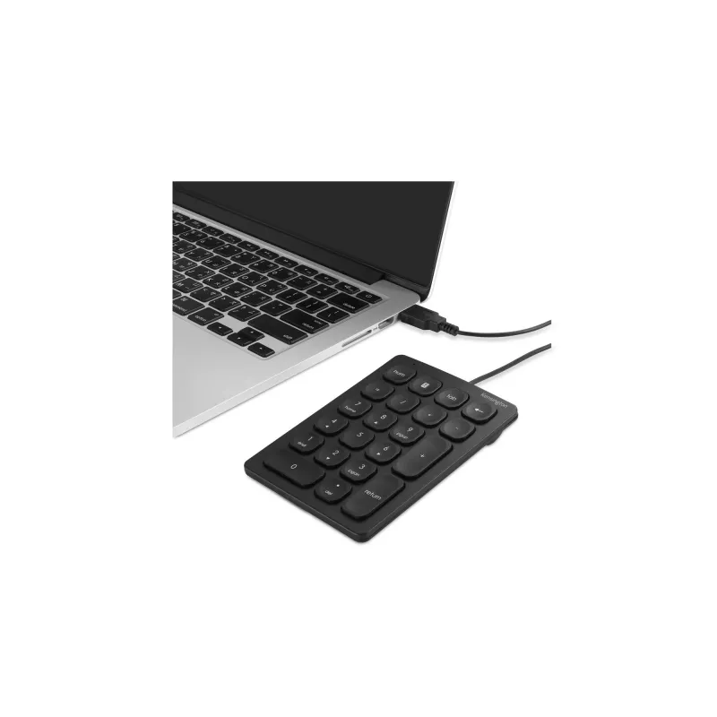 Teclado numérico com fios Kensington, USB, 21, portátil/PC, preto