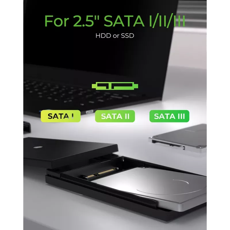 Caixa para SSD ICY BOX IB-200T-C3 preta 2,5 polegadas