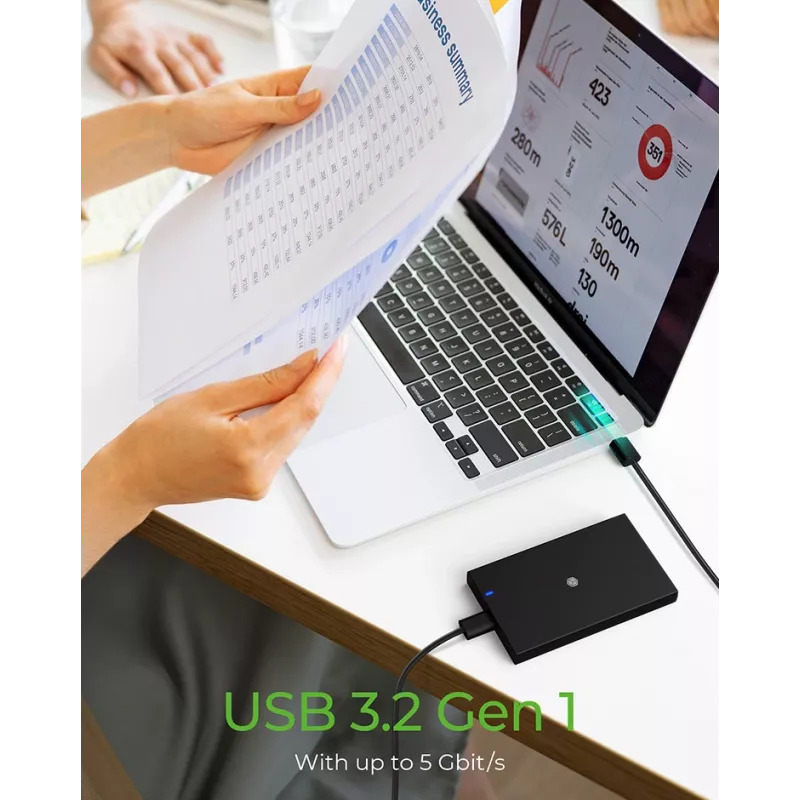 Caixa para SSD ICY BOX IB-200T-C3 preta 2,5 polegadas
