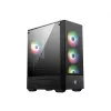 Caixa de PC MSI MAG FORGE 112R Midi-Tower preta com vidro temperado, 3 ventoinhas frontais de 120mm, suporte ATX/Micro-ATX/Mini-ITX