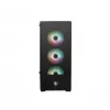 Caixa de PC MSI MAG FORGE 112R Midi-Tower preta com vidro temperado, 3 ventoinhas frontais de 120mm, suporte ATX/Micro-ATX/Mini-ITX