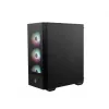 Caixa de PC MSI MAG FORGE 112R Midi-Tower preta com vidro temperado, 3 ventoinhas frontais de 120mm, suporte ATX/Micro-ATX/Mini-ITX