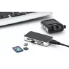 Leitor de cartões DIGITUS USB 3.0, suporta cartões MS/SD/SDHC/MiniSD/M2/CF/MD/SDXC, cabo de ligação USB-A de 1M