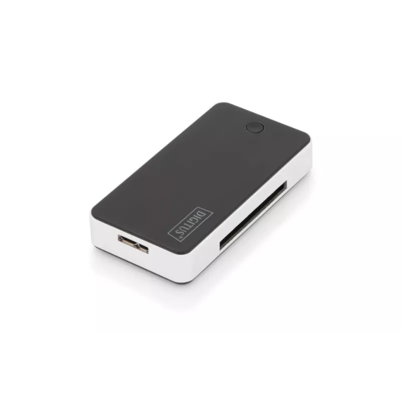 Leitor de cartões DIGITUS USB 3.0, suporta cartões MS/SD/SDHC/MiniSD/M2/CF/MD/SDXC, cabo de ligação USB-A de 1M