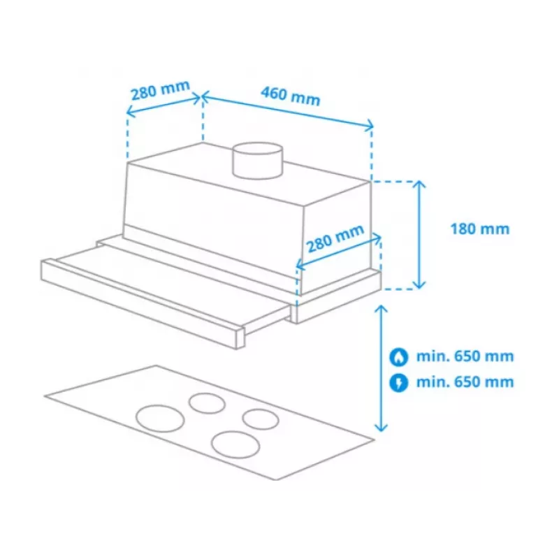 Samsung NK24M1030IS semi-encastrado (extrátil) aço inoxidável 392 m³/h
