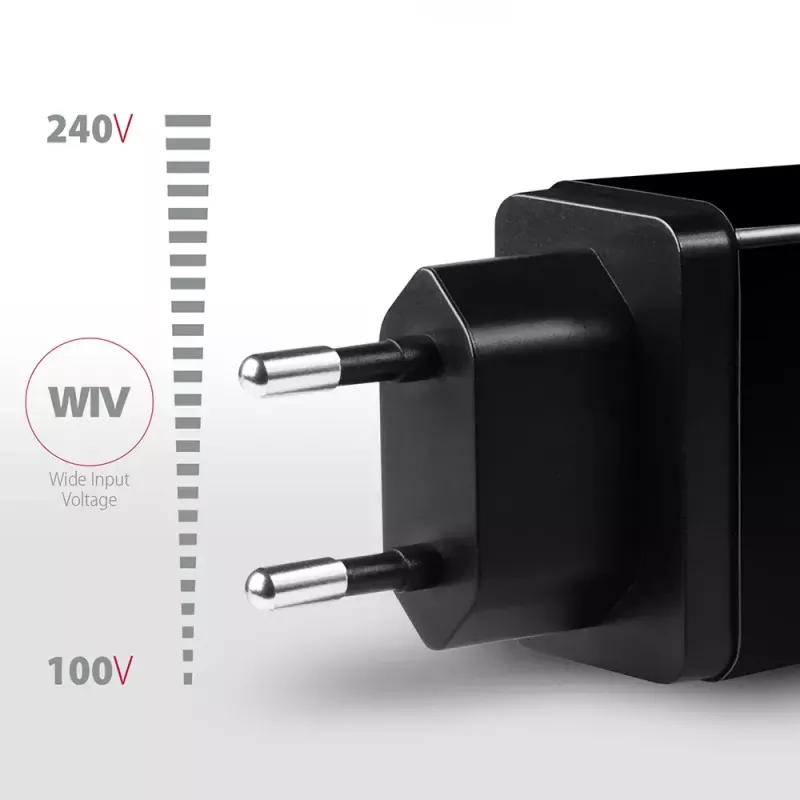 Carregador de parede Axagon ACU-QS24 QUICK and SMART, 2x porta USB QC3.0/AFC/FCP + 5V-1,2A, 24W