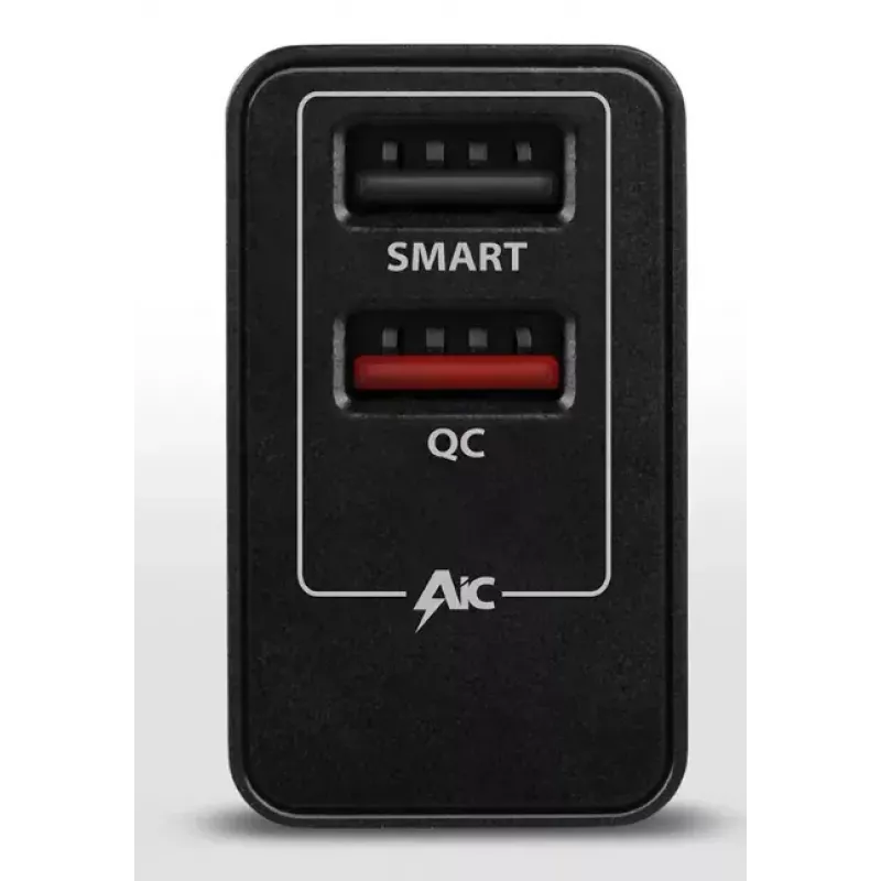 Carregador de parede Axagon ACU-QS24 QUICK and SMART, 2x porta USB QC3.0/AFC/FCP + 5V-1,2A, 24W
