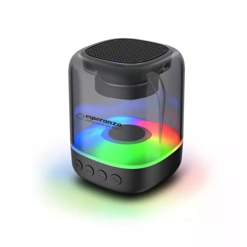 Altifalante portátil ESPERANZA EP154, 3W RMS, Bluetooth 5.0, MicroSD, FM, 4 h de reprodução, preto