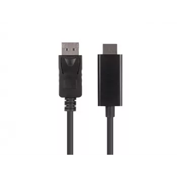 Adaptador de cabo LANBERG DisplayPort HDMI preto