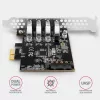Placa PCIe Axagon PCEU-43RS - 4 portas USB 5 Gbps, alimentação dupla, Renesas PD720201, SP & LP