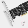 Controlador PCIe Axagon PCES-SA4M2 2 portas SATA 6G internas + placas/adaptadores M.2 B-Key M.2, SATA