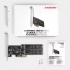 Controlador PCIe Axagon PCES-SA4M2 2 portas SATA 6G internas + placas/adaptadores M.2 B-Key M.2, SATA