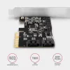 Controlador PCIe Axagon PCES-SA4X4 - 4 portas SATA 6G internas, ASM1164, SP & LP