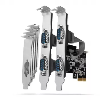 Axagon PCEA-S4N PCIe - adaptador de 4 portas série 250 kbps com SP e LP