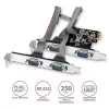 Axagon PCEA-S4N PCIe - adaptador de 4 portas série 250 kbps com SP e LP