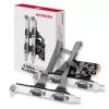 Axagon PCEA-S4N PCIe - adaptador de 4 portas série 250 kbps com SP e LP