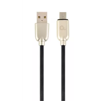 Cabo de carregamento e dados Micro-USB de borracha GEMBIRD Premium 2m - preto