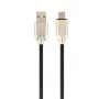 Cabo de carregamento e dados Micro-USB de borracha GEMBIRD Premium 2m - preto