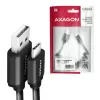Cabo USB Axagon BUCM-AM10TB USB 2.0 0,6 m USB-C USB-A preto