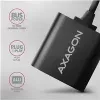 Adaptador de áudio USB externo AXAGON ADA-12 com 1x jack de 3,5 mm para auscultadores e microfone