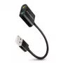 Adaptador de áudio USB externo AXAGON ADA-12 com 1x jack de 3,5 mm para auscultadores e microfone