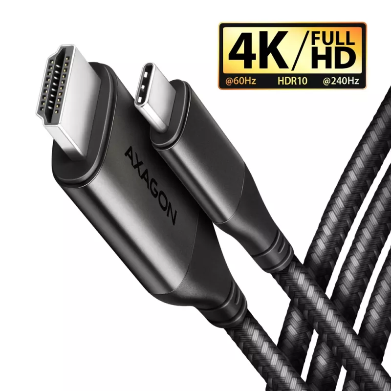 Cabo Axagon RVC-HI2MC USB-C -> HDMI 2.0a 1,8m, 4K/60Hz HDR10