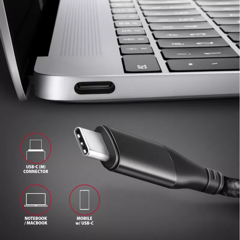 Cabo Axagon RVC-HI2MC USB-C -> HDMI 2.0a 1,8m, 4K/60Hz HDR10