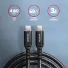 Cabo USB Axagon BUCM-CM20AB 2m USB C preto