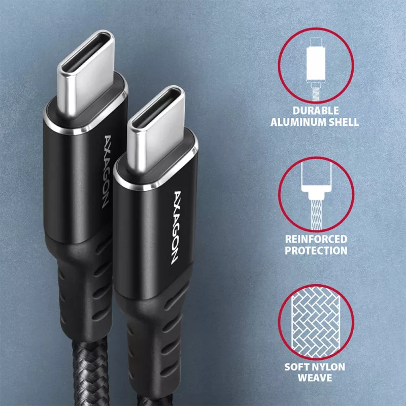 Cabo USB Axagon BUCM-CM30AB USB 2.0 3 m USB C preto