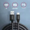 Cabo USB Axagon BUMM-AM15AB USB 2.0 1,5 m Micro-USB B USB A preto