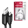 Cabo USB Axagon BUMM-AM15AB USB 2.0 1,5 m Micro-USB B USB A preto
